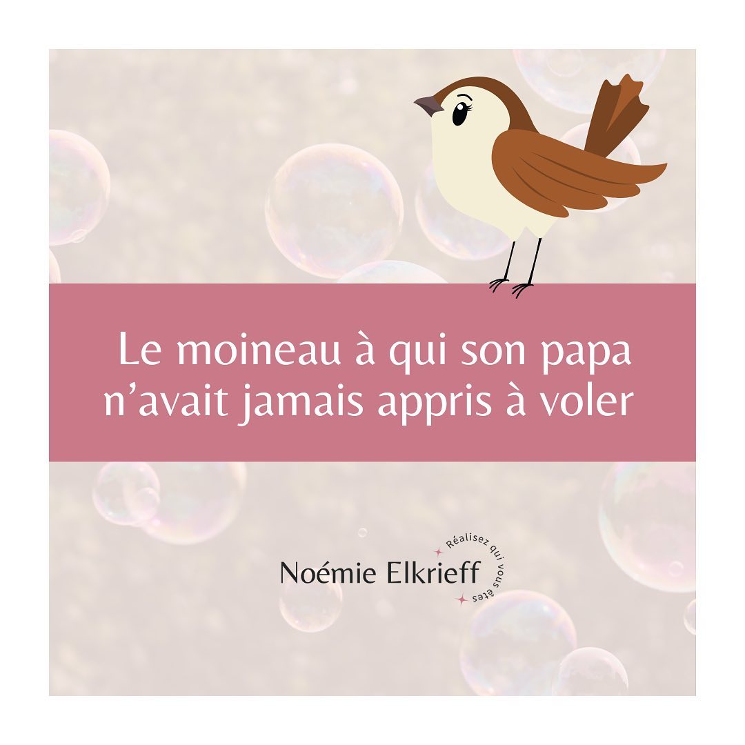 Je vous invite dans un nouveau conte philosophique ☺️
À destination de tous les enfants et les enfants intérieurs qui n’ont pas appris à prendre confiance dans leurs capacités…
⠀
Un Petit Moineau tout mignon et tout gris se balade un baluchon sur l’épaule sur un chemin de terre sinueux.
Il marche depuis des jours dans l’espoir de rencontrer un ami. Toute la journée il regarde, il espère, il attend. Et la nuit tombée il se cache dans un petit coin à l’abris des prédateurs qui pourraient avoir envie d’en faire leur quatre heure.
Il marche depuis des jours et pour l’instant il n’a rencontré que des personnes indifférentes ou qui se sont moquées de lui, parce qu’il était un Petit Moineau tout gris et tout gros.
Un jour il rencontre un grand Eléphant Majestueux, tout gris lui aussi, tout gros aussi. Cet éléphant s’arrête, curieux de comprendre pourquoi le pPetit Moineau ne déployait pas ses ailes alors qu’il avait la chance d’en avoir…
« Eh, bonjour Petit Moineau. Dis moi, que fais-tu là caché dans un coin alors que le ciel immense t’ouvre les bras ? »
« Mon papa ne m’a jamais appris à voler… », répondit le Petit Moineau, « toute ma vie il m’a répété que je n’y arriverai jamais et que je suis trop gris et trop gros pour y arriver. Alors je n’ai jamais réussi. »
⠀
Comme la taille des posts est limitée, la suite est disponible au lien dans ma bio @noemie.elkrieff 🤗
⠀
#contephilosophique #enfantintérieur #contephilosophiquepourenfants #confianceensoi #dévperso #realisationdesoi #contephilosophiquemoderne #jacquessalomé #deployersesailes #deployersespotentiels